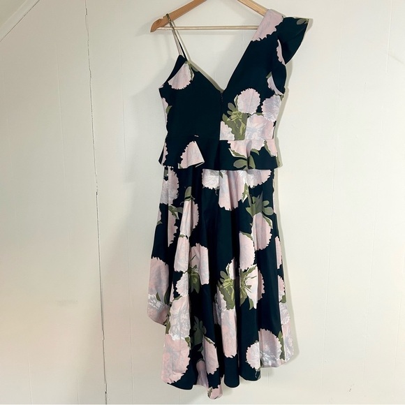 Talulah New Woman Asymmetrical Floral Midi Dress in Black sz L - Picture 6 of 6